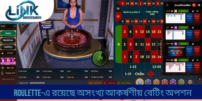 Roulette-এ রয়েছে অসংখ্য আকর্ষণীয় বেটিং অপশন